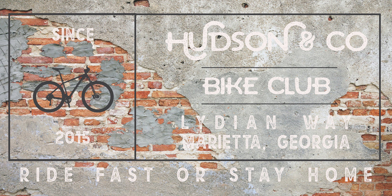 Vintage Bike Club - Personalized Bike Club Sign