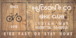 Vintage Bike Club - Personalized Bike Club Sign