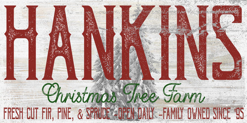 Christmas Tree Farm - Personalized Christmas Name Sign