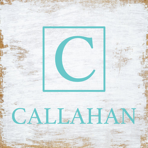 Initial Square Personalized Name Sign