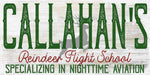 Reindeer Flight School  - Personalized Christmas Name Sign
