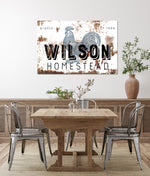 Rustic Rooster Homestead - Personalized Farmhouse Sign