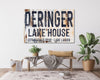 Rustic Lake House - Personalized Name Sign