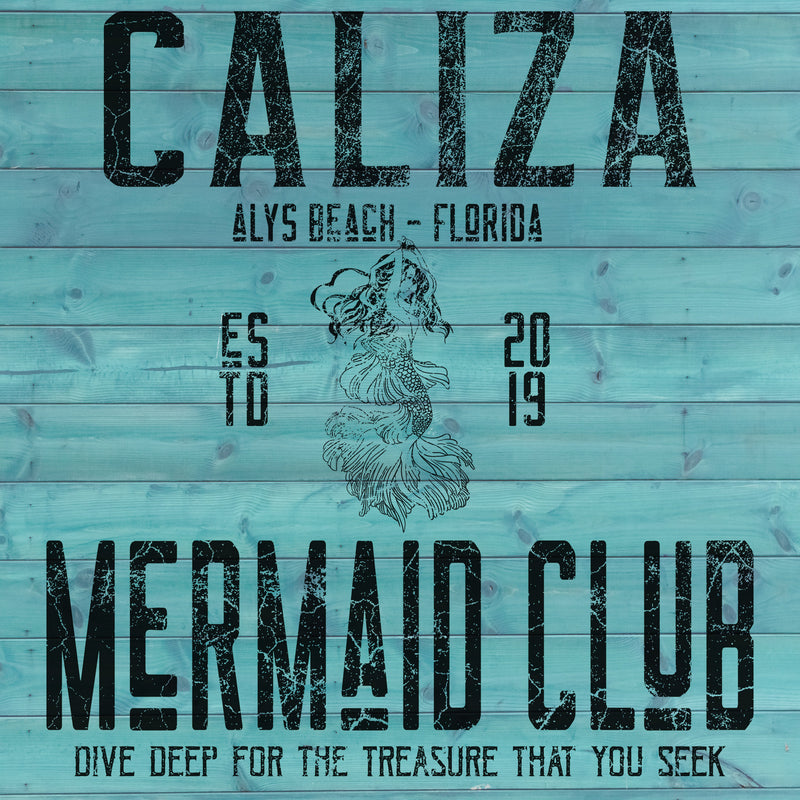 Mermaid Club- Square Personalized Name Sign