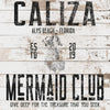 Mermaid Club- Square Personalized Name Sign