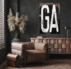 Urban Grunge State Initials - Personalized Sign